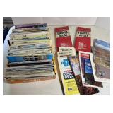 Box of Various US Folded Paper Maps