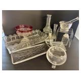Ten Pices of Vintage Assorted Glassware Pieces
