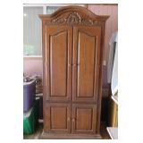Oak TV Cabinet with 3 Storage Drawers