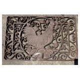 Vintage Cast Iron Rooster Door Mat