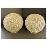 Stunning Vtg.  Art Deco Globe Glass Light Fixtures