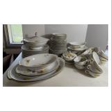 65 Pce Sango China Cotillion Yellow Rose Dish Set
