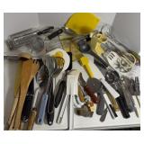 Box Lot of Assorted Kitchen Utensils
