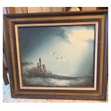 Vintage Oil on Canvas Painting by Philip Sandee