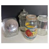 Four Assorted Styles of Candy Jars