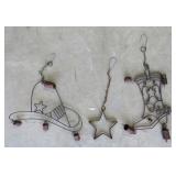 Three Rustic Cowboy Themed Wind Chimes