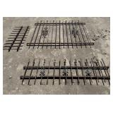 Three Vintage Iron Fencing Panels - Match lot 335