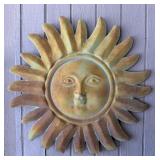 Metal Sun Patio Decor - Weathered