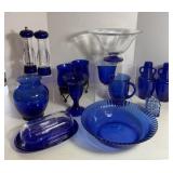 Collection of Cobalt Blue Glassware