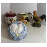 Rooster Canister, Pitcher and Decor