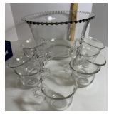 Vtg. Imperial Glass Cendlewick Punch Bowl Set