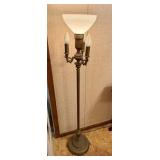 Vintage Art Deco 4-Light Floor Lamp - Works
