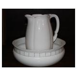 Vtg Villeroy & Boch White Ironstone Wash Basin