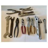 Lot of Wrenches and Pliers
