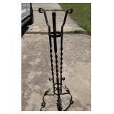 Vintage Wrought Iron 3-Legged Plant Stand - 41"