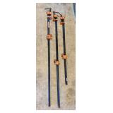 Three 48" Pipe Clamps
