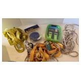 Assorted Ratchet Straps, Tie-Downs and Rope