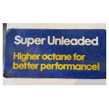 Metal Super Unleaded Gasoline Sign