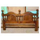 Vintage King Size Headboard and Bed Rails - 84"W