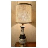 MCM Spongeware Splatter-Glaze Ceramic Lamp