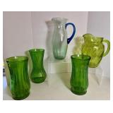 Five Vintage Pitchers and Vases