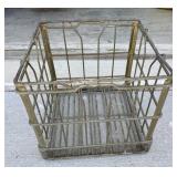 1966 Meadow Gold Metal Wire Milk Crate