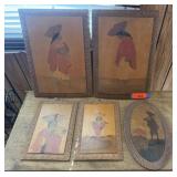 Five Unique Wooden Ecuador  Wall Art Pieces