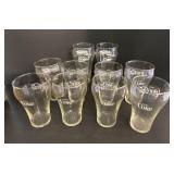 Ten Vintage Coca-Cola Glass Tumblers