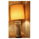 White Pierced Porcelain Chinoiserie Lamp