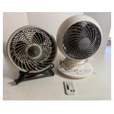 Two Small Working Fans - 1 Has a Remote