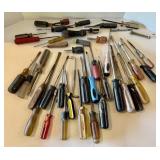Lot of Assorted Size and Type Screwdrivers