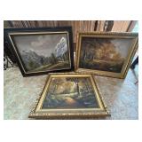 Three Vintage Signed Oil Paintings