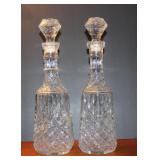 Two Vtg Libbey Cambridge Glass Decanters