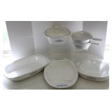 Lot of Vtg. USA Corning Blue Cornflower Cookware