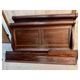 King Size Sleigh Bed with Side Boards - 65x40"