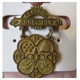 Vintage Rebekah Assembly IOOF Medal Badge - NOTE