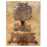 Wooden Mug Hanger and Apple Tree Decor
