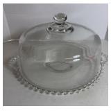 Vintage Imperial Candlewick Cake Plate - NOTE