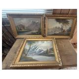 Three Landscape Artist Signed Oil Paintings