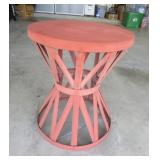 Vtg. Metal Garden/Patio Stool/Plant Stand 19x15"