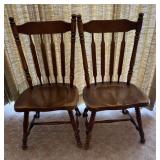 Two Vintage Americana Style Wood Chairs