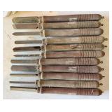 Eleven Vintage Craftsman Wood Lathe Turning Tools
