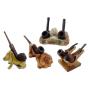 4 Vintage Pipes and Pipe Stands