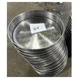 two stacks stainless round & oval