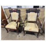 Set of  Antique Chairs wood frame