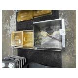 HEAVY STAINLESS BIN and grate and pan