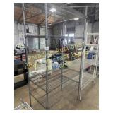 Grey wire shelving unit