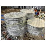 THREE stacks white SOUP bowls w rim