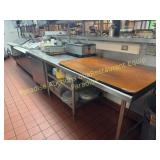 Stainless Table 9f 4 in x 3 ft w  backsplash