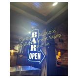 Bar Open Sign LIghted